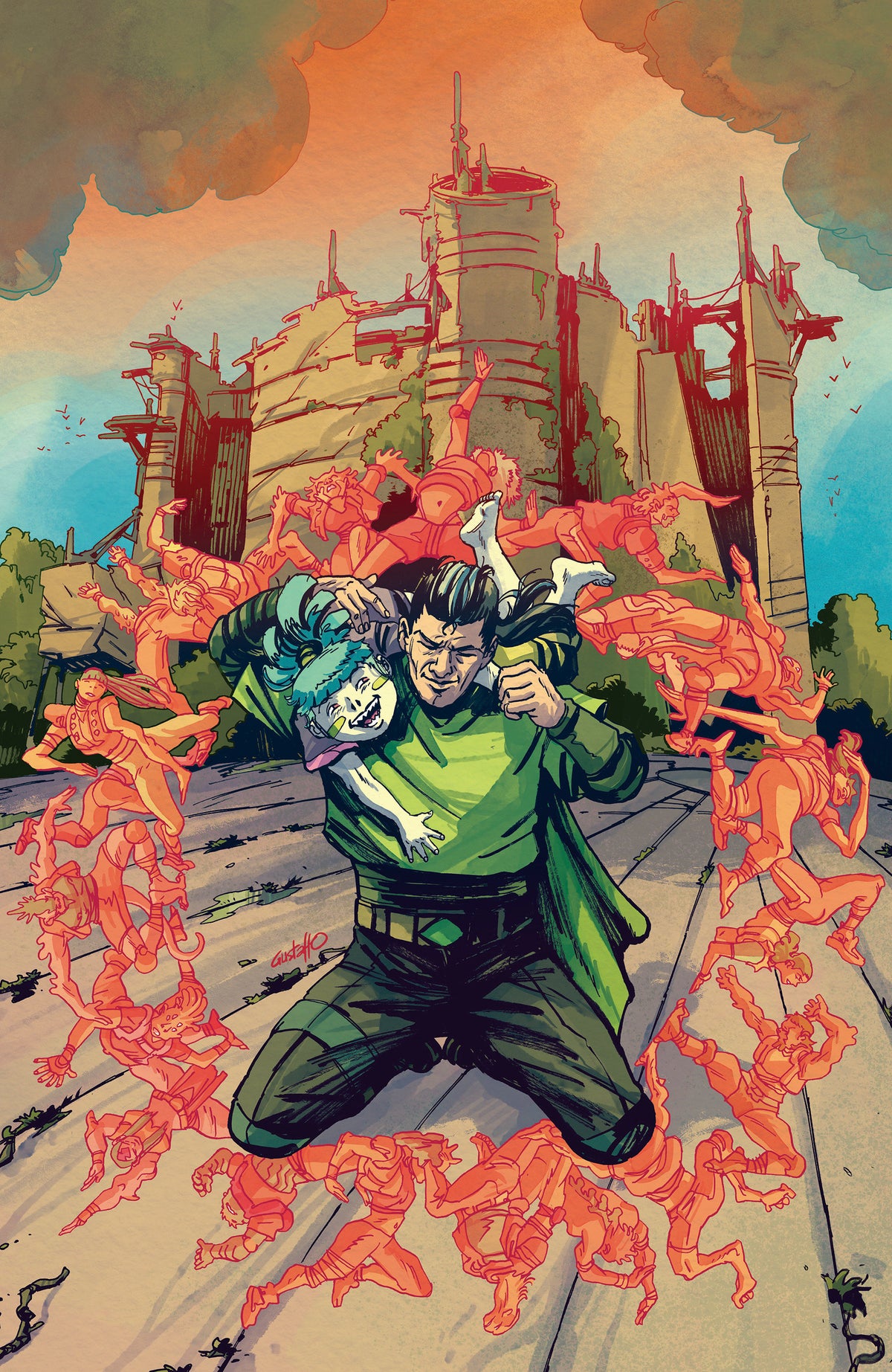 Power Rangers Green #4 Cover E 1:10 Gustaffo Vargas Foil