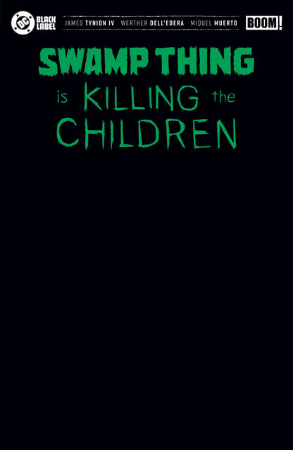 Swamp Thing is Killing the Children #1 Cover I Black Blank Sketch Foil