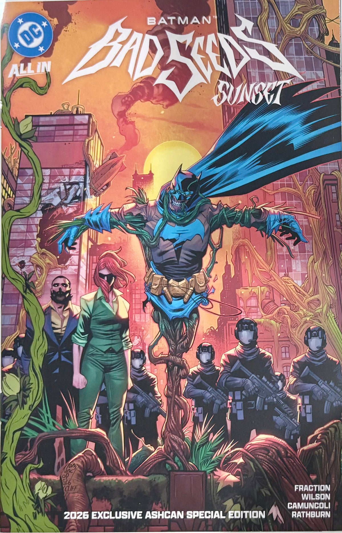 Comic book cover of 'Batman Bad Seeds Sdcc 2026 Exclusive Ashcan Special Edition 1 Per Store'