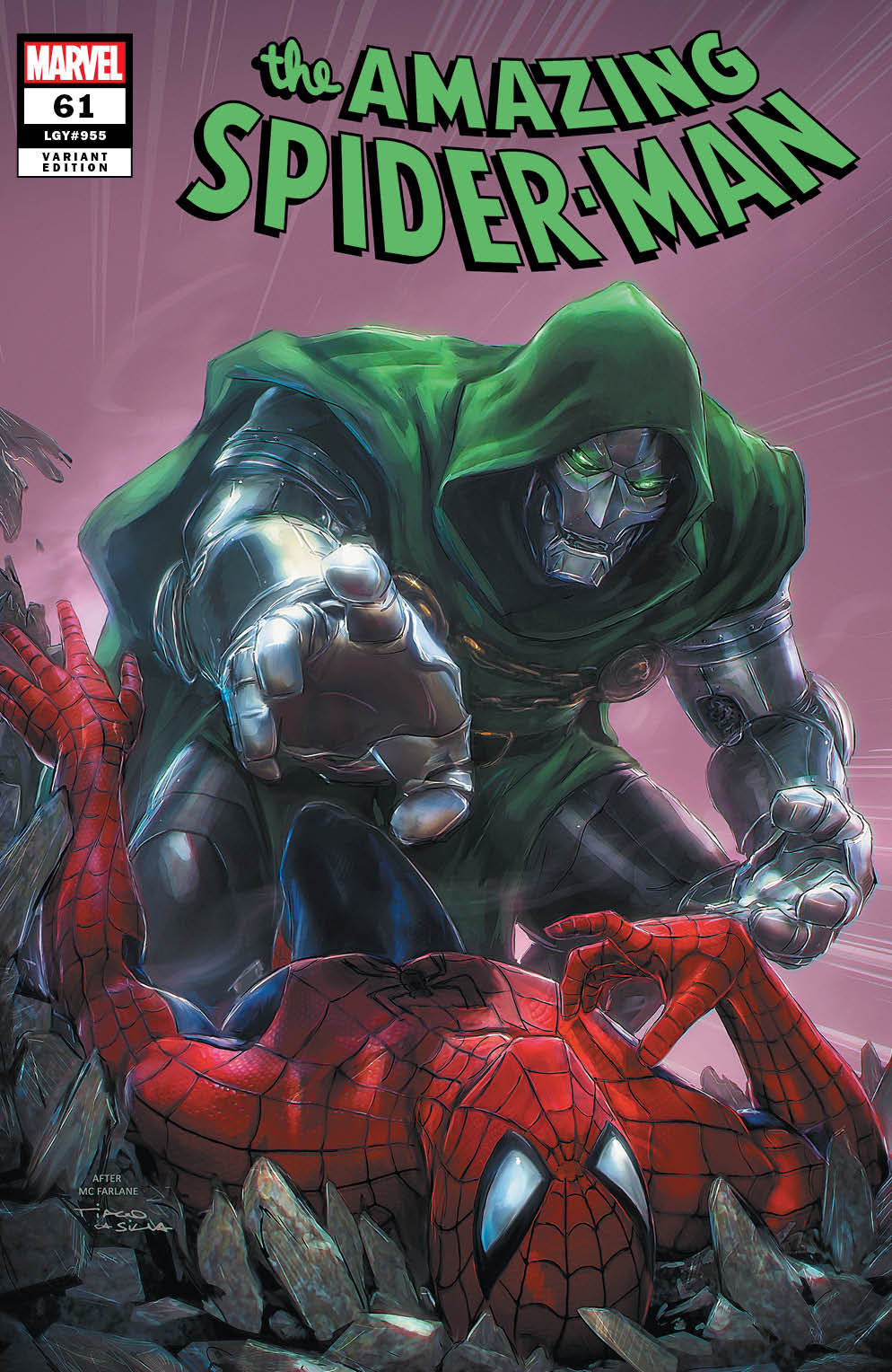 Amazing Spider-Man #61 Tiago Da Silva exclusive trade dress variant cover — Doctor Doom