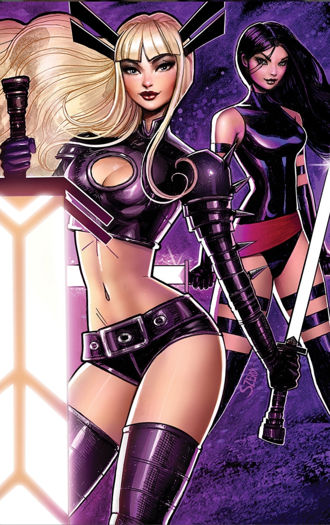 X-Men #1 Nathan Szerdy exclusive virgin variant cover — Magik and Psylocke