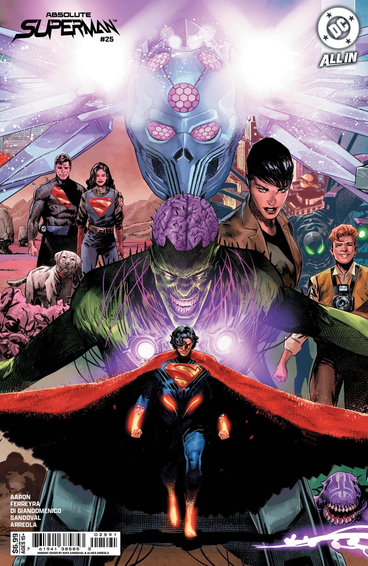 Absolute Superman #25 Rafa Sandoval Connecting Cover Set, Covers H, I & J (3 Books) - Cover I (middle)