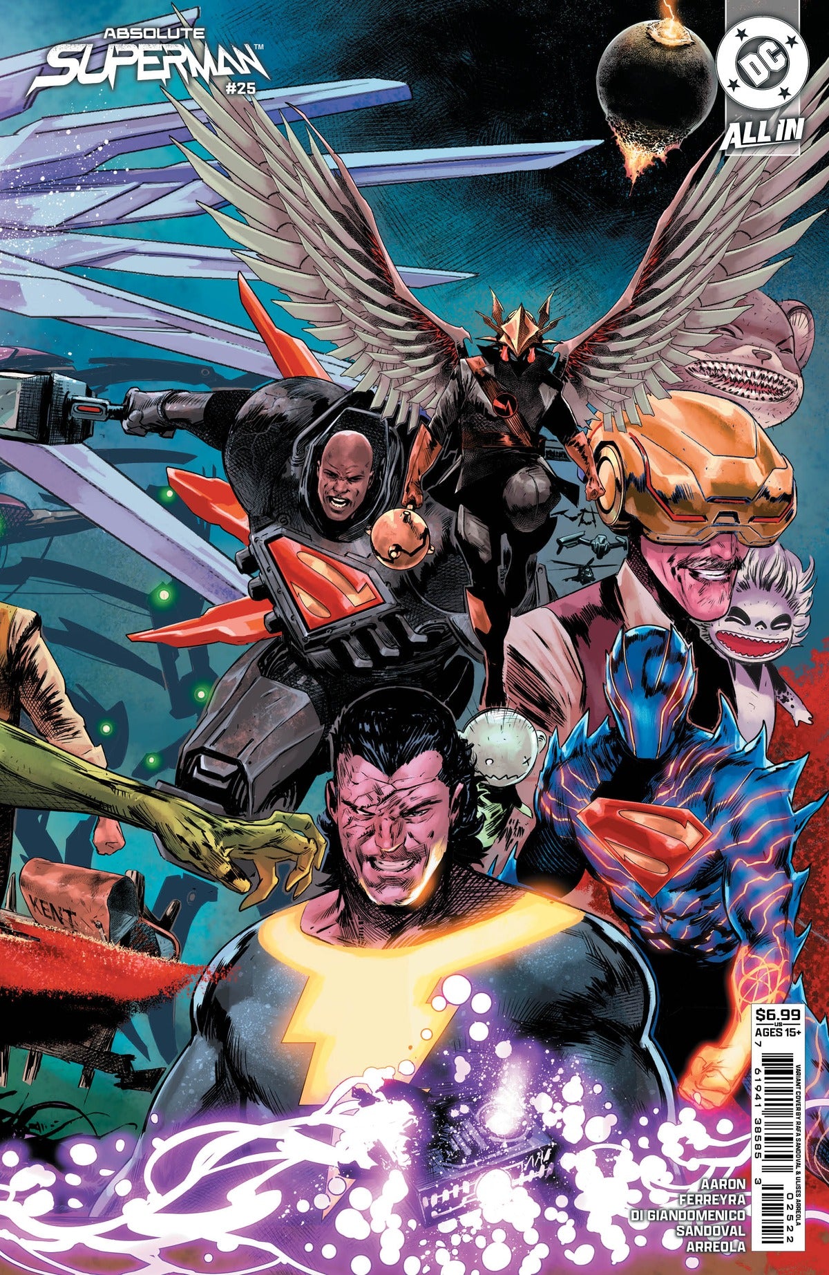 Absolute Superman #25 Rafa Sandoval Connecting Cover Set, Covers H, I & J (3 Books) - Cover J (right)