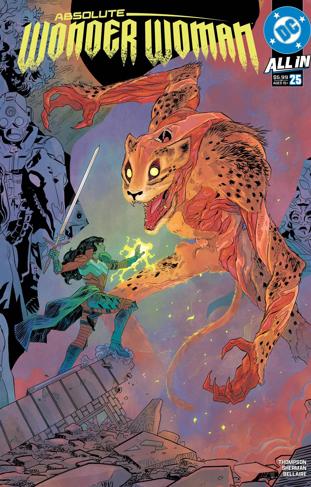 Absolute Wonder Woman #25 Cover I Hayden Sherman Middle Connecting