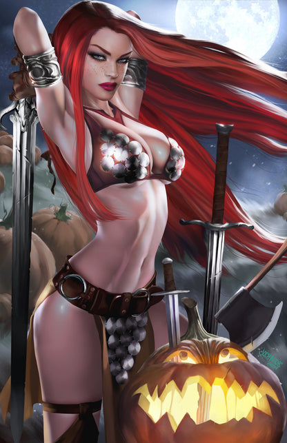 Red Sonja #15 Josh Burns Halloween exclusive night virgin variant cover
