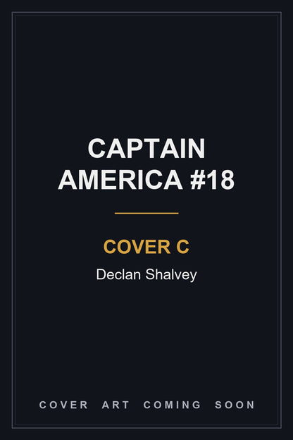 Captain America #18 Cover C Declan Shalvey - cover art coming soon