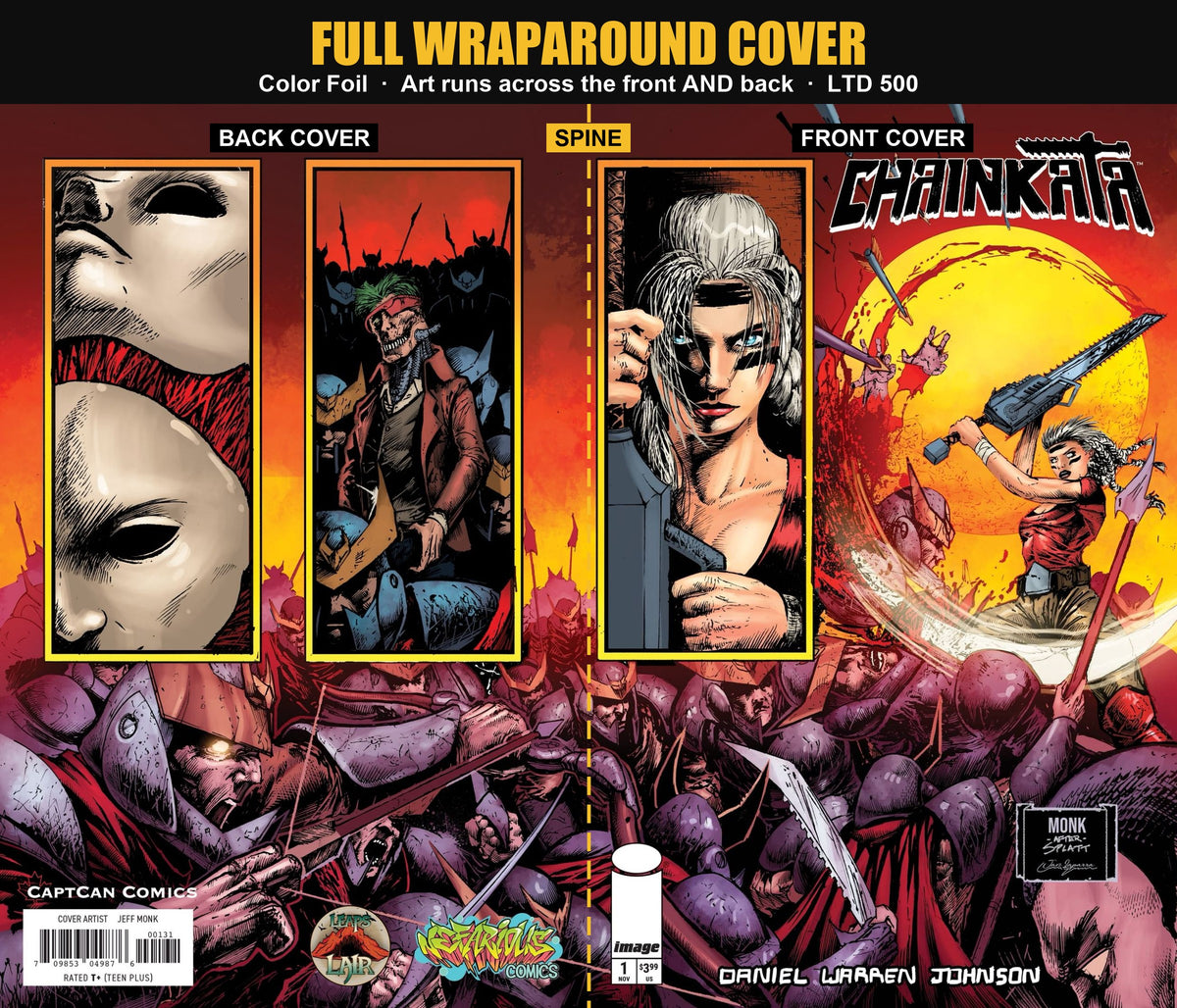 Chainkata #1 Jeff Monk Color Wraparound Foil, full wraparound front and back