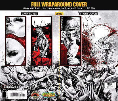 Chainkata #1 Jeff Monk B&W Wraparound, full wraparound front and back