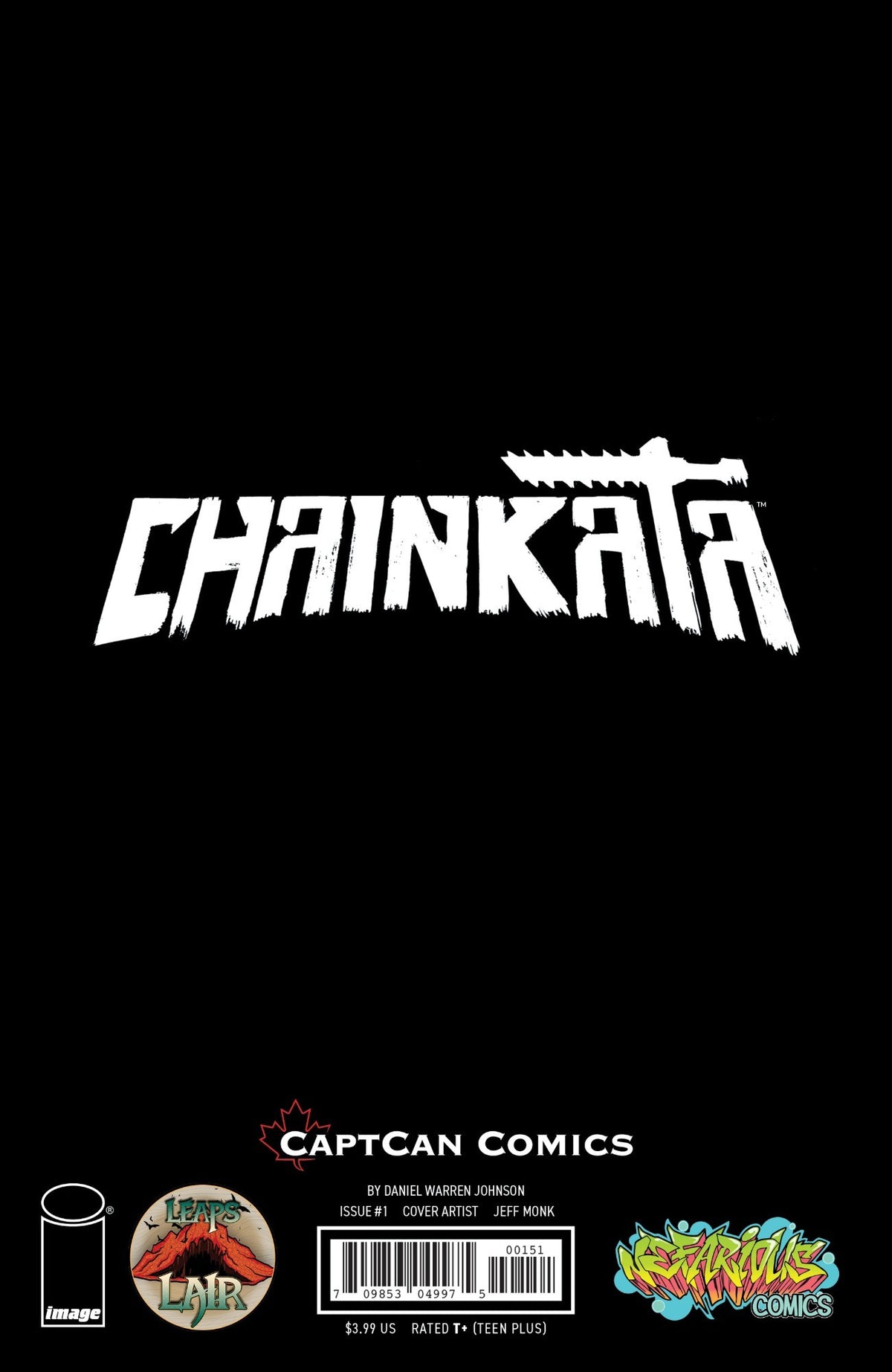 Chainkata #1 Jeff Monk Virgin Cardstock back cover