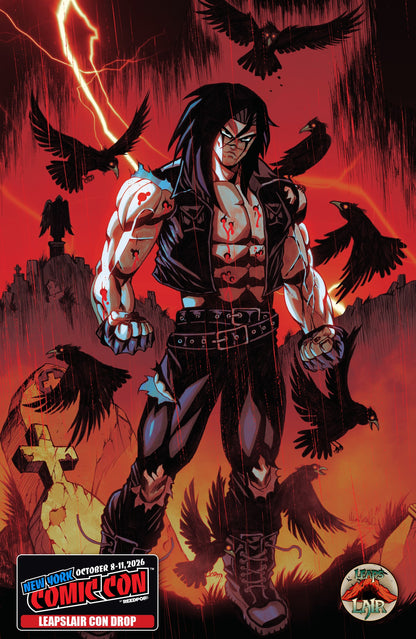 The Crow Dead Time #1 Mario Foccillo LeapsLair NYCC Con Drop - Red Virgin cover