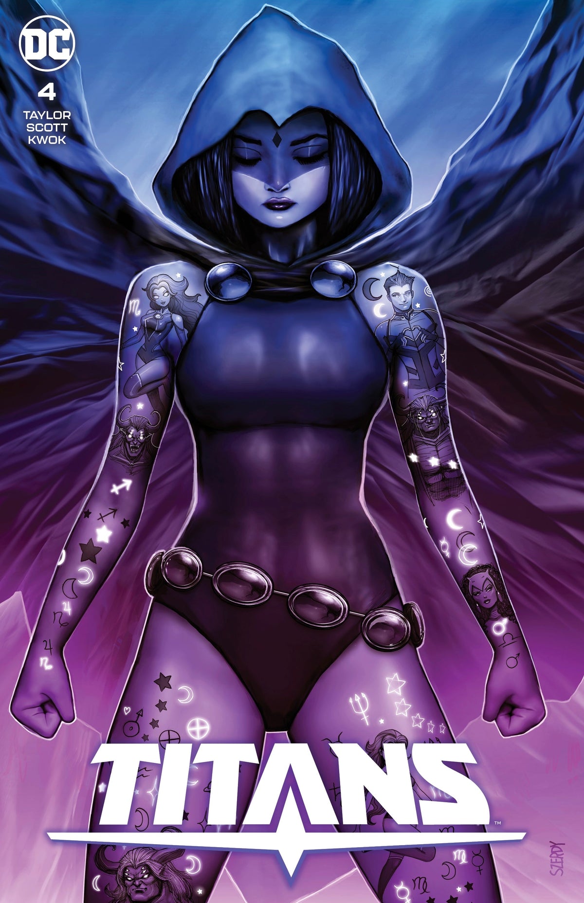 Titans #4 Nathan Szerdy Exclusive Raven Tattoo Trade Dress Variant