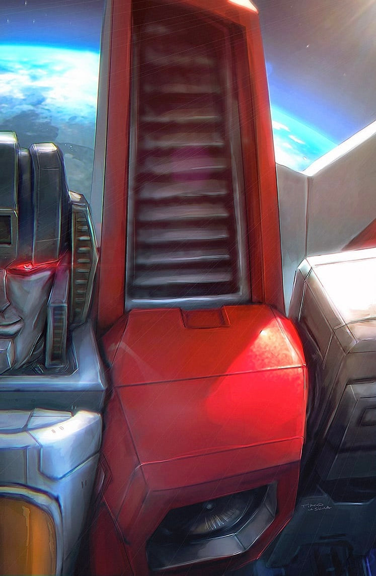 Transformers #17 Tiago Da Silva exclusive connecting virgin cover B — Starscream, right half