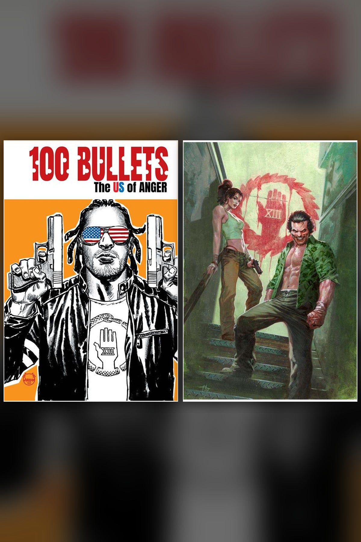 100 Bullets The US of ANGER #6 cover collage