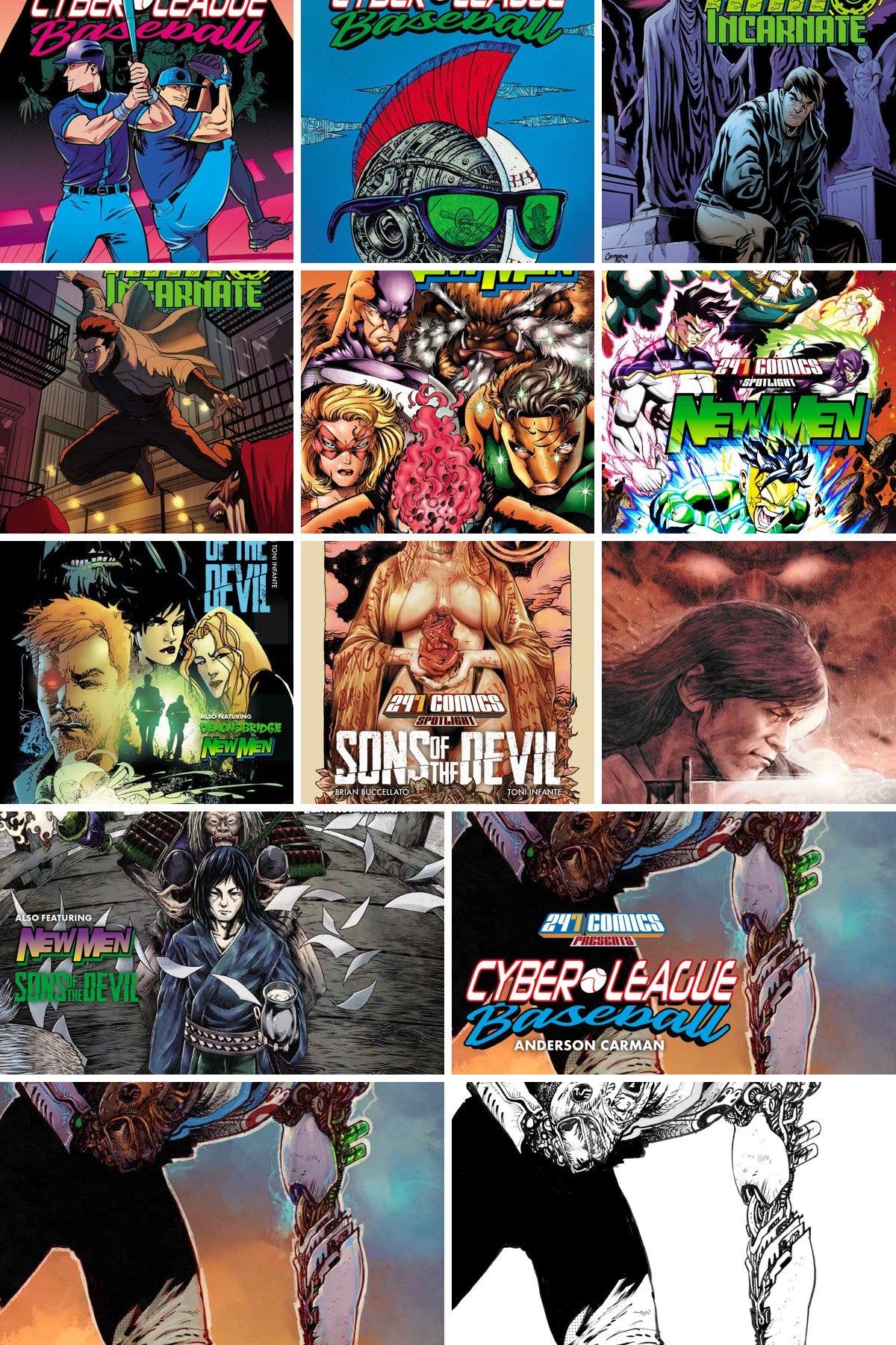 247 Comics Presents / Spotlight #1 cover collage