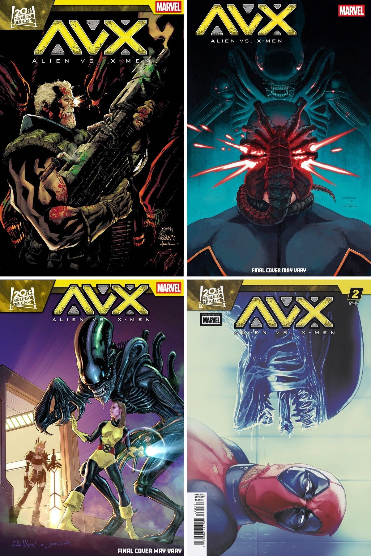 Alien vs. X-Men #2 cover collage