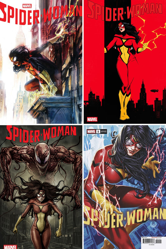 Spider-Woman #1 cover collage