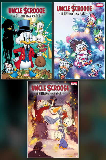 Uncle Scrooge: A Christmas Carol #1 cover collage