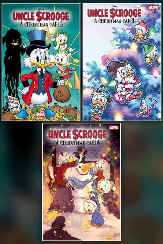 Uncle Scrooge: A Christmas Carol #1 cover collage