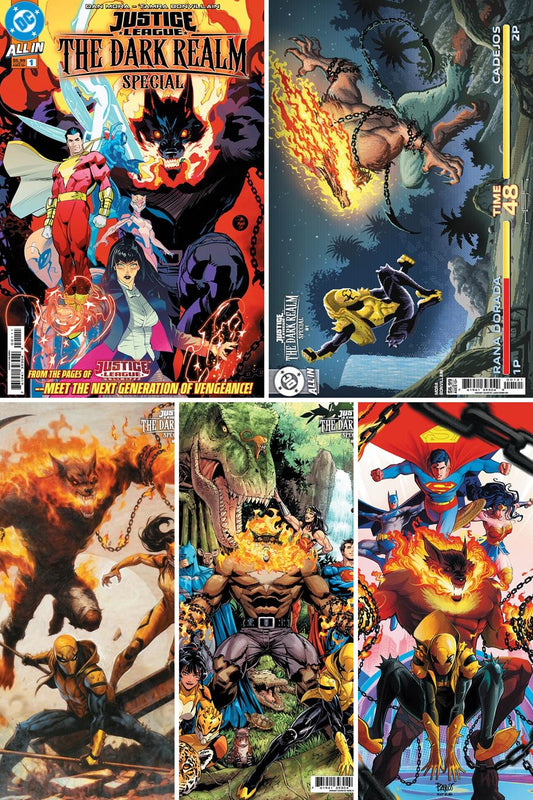 Justice League: The Dark Realm Special #1 cover collage