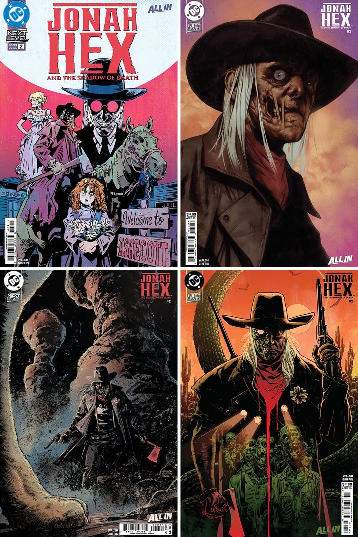 Jonah Hex and the Shadow of Death #2 cover collage