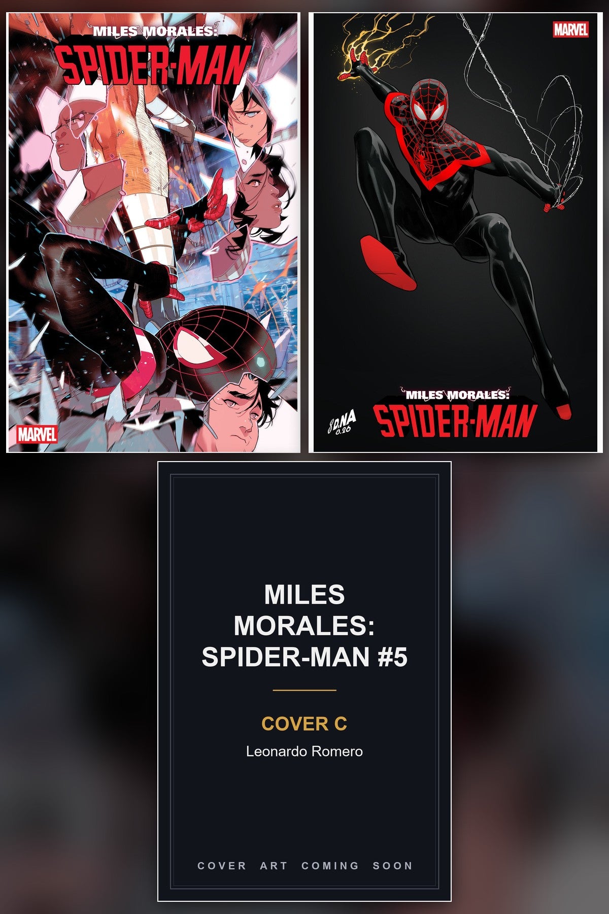Miles Morales: Spider-Man #5 cover collage - Cover C art coming soon