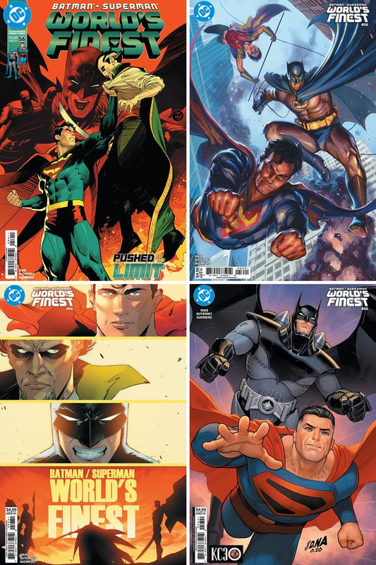 Batman/Superman World's Finest #56 cover collage