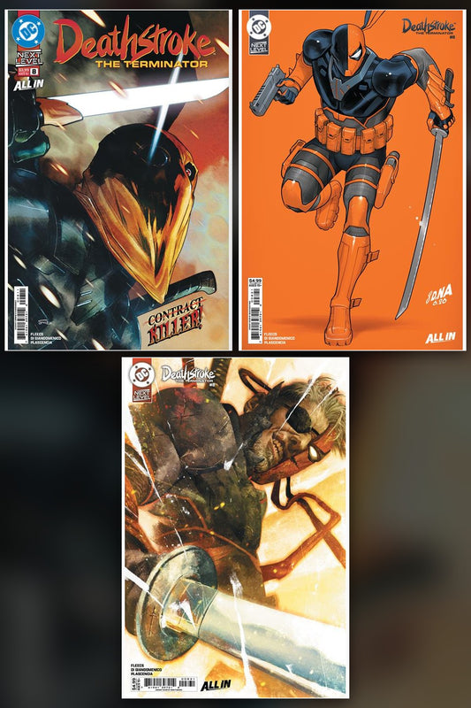 Deathstroke The Terminator #8 cover collage