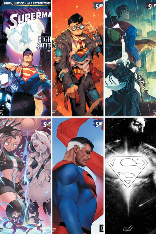 Superman #43 cover collage