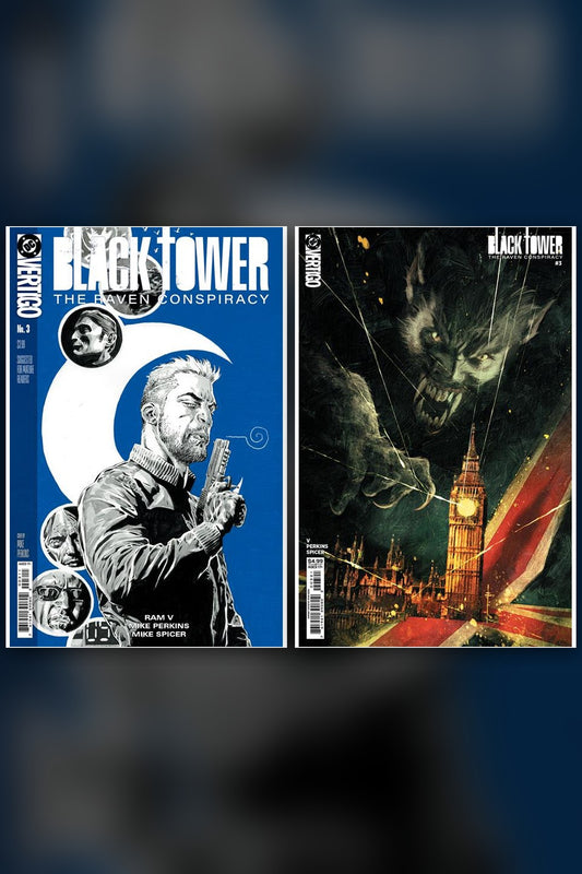 Black Tower The Raven Conspiracy #3 cover collage