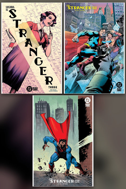 Superman The Stranger #3 cover collage