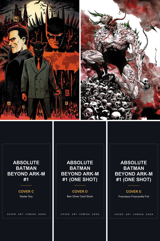 Absolute Batman Beyond Ark-M #1 (One Shot) cover collage - Covers C & D & E art coming soon