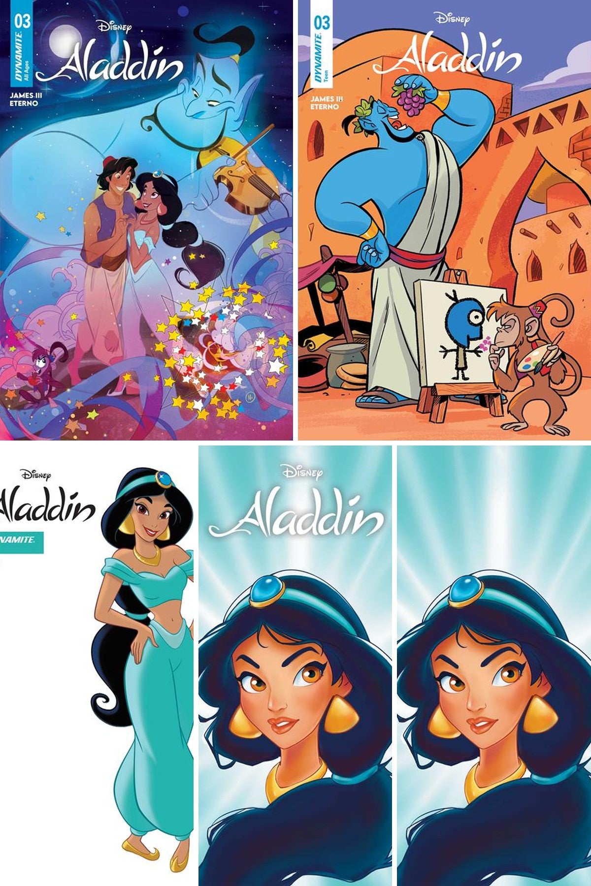 Aladdin #3 cover collage