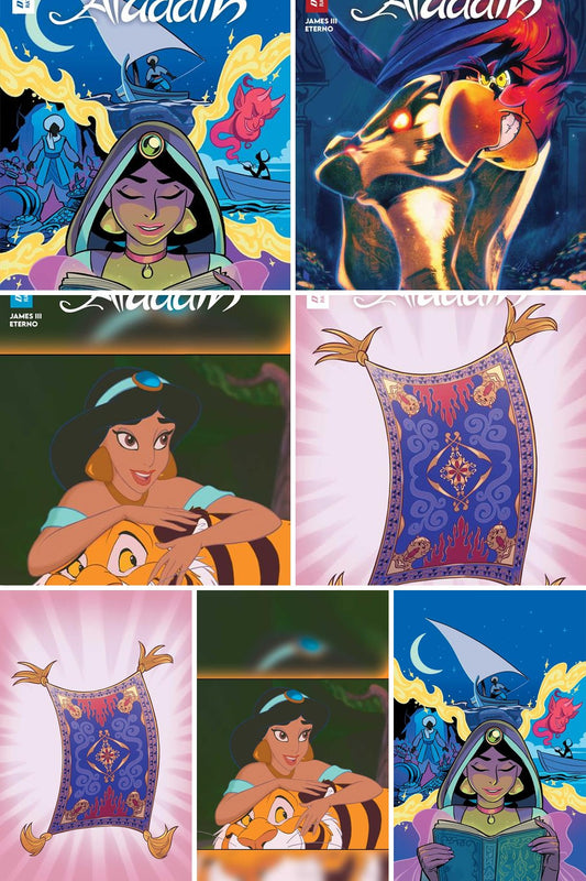 Aladdin #5 cover collage