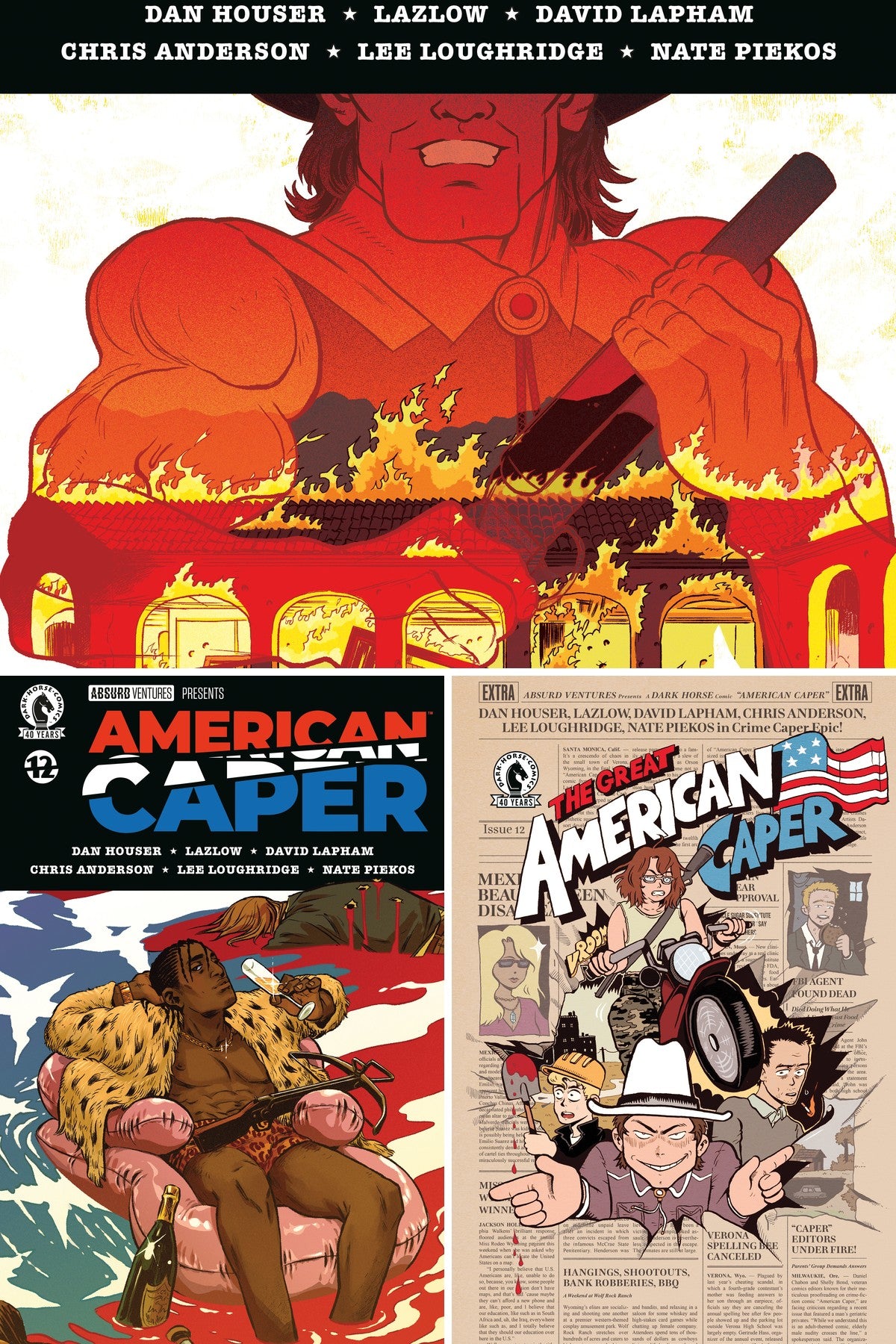 American Caper #12 cover collage