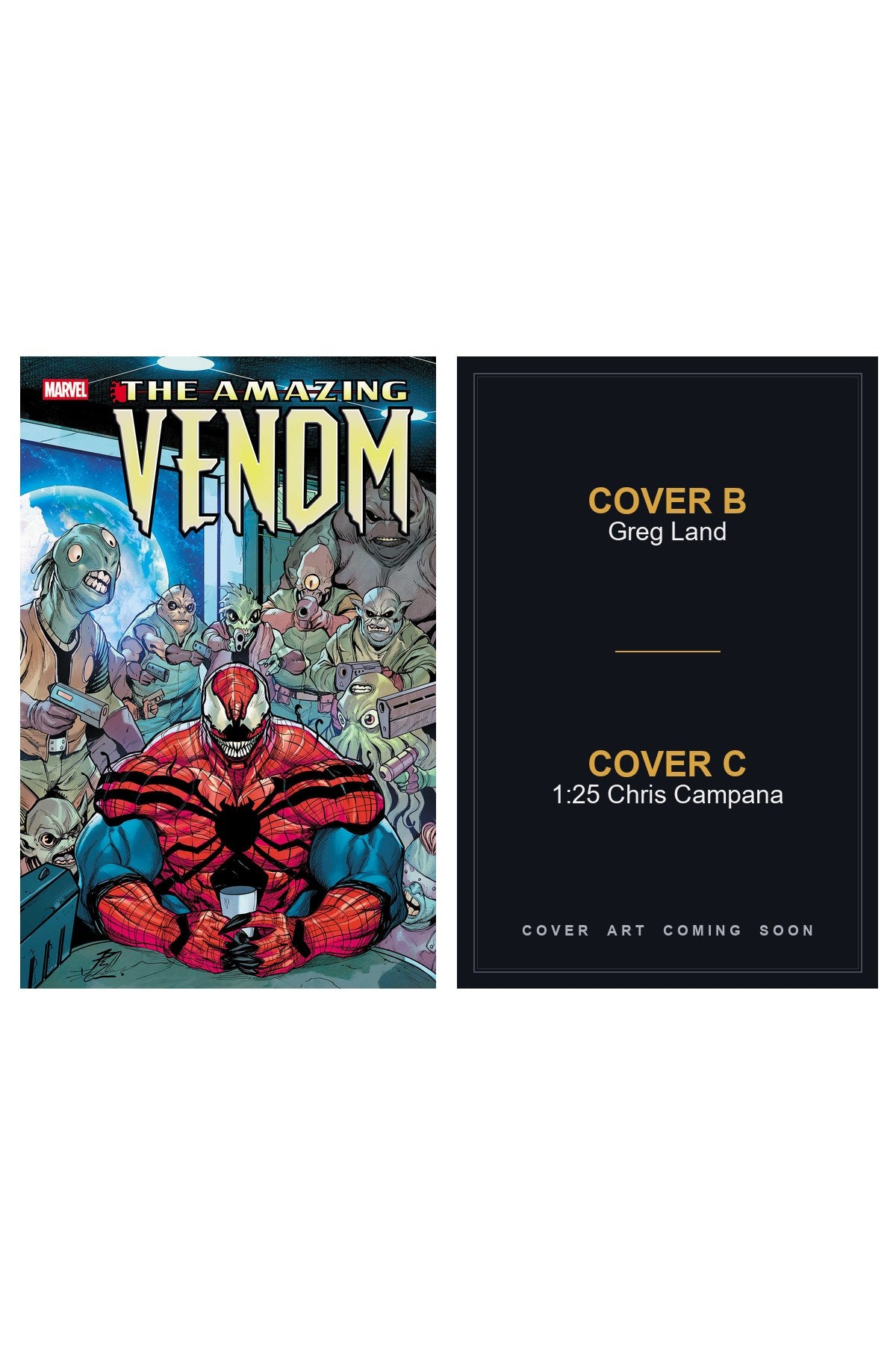 The Amazing Venom #3 cover collage — Covers B & C art coming soon