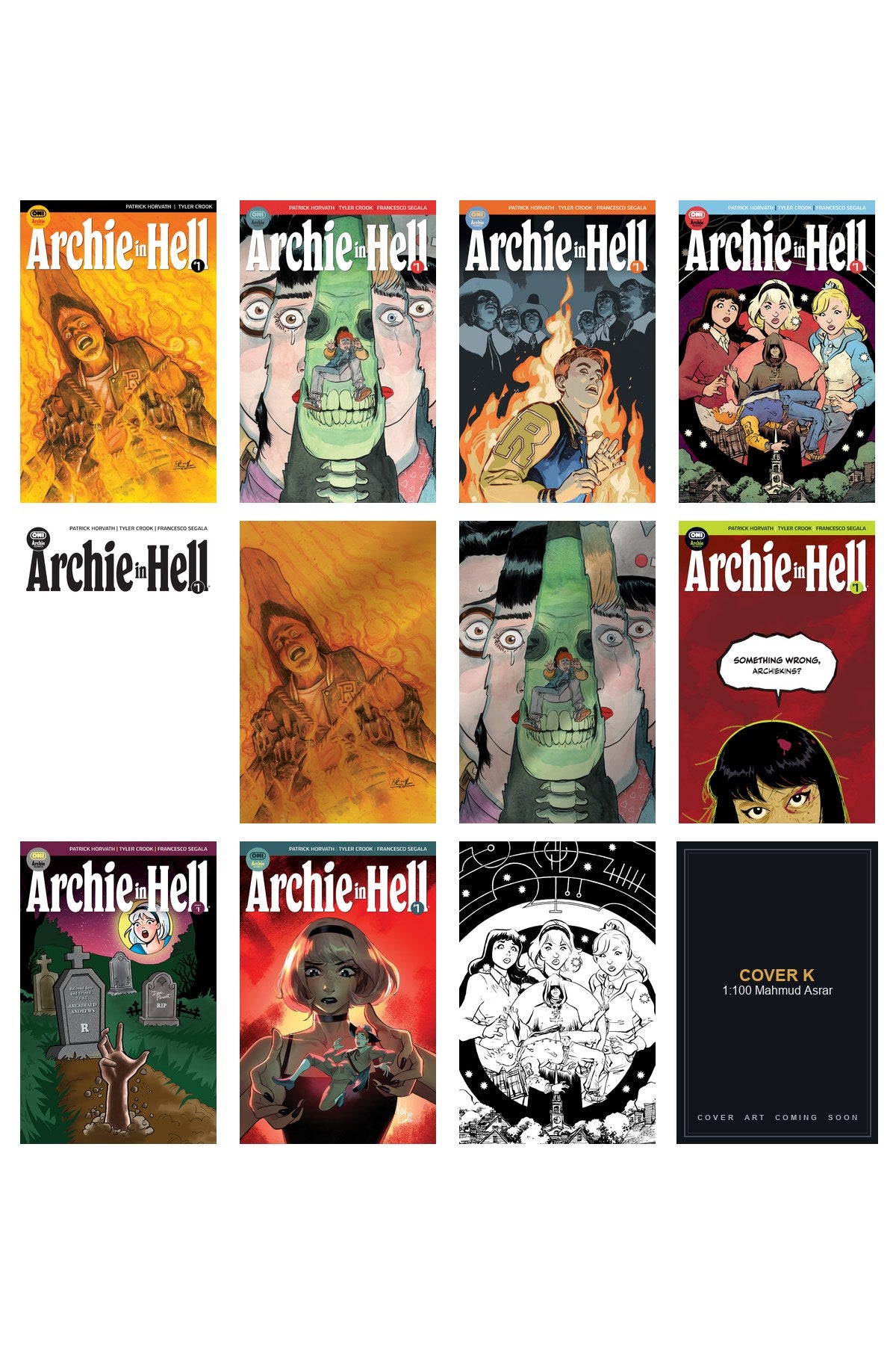 Archie in Hell #1 cover collage — Cover K art coming soon