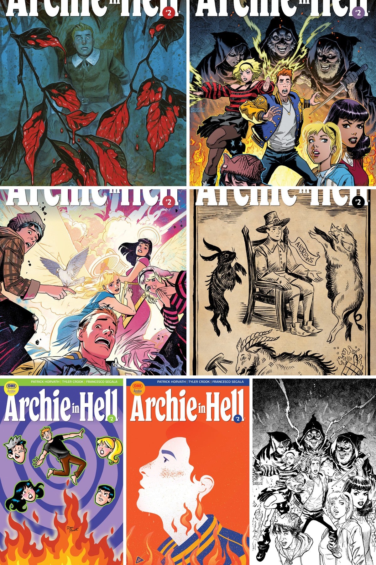 Archie in Hell #2 cover collage