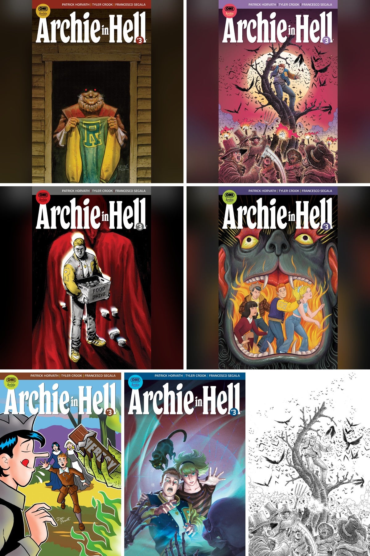 Archie in Hell #3 cover collage