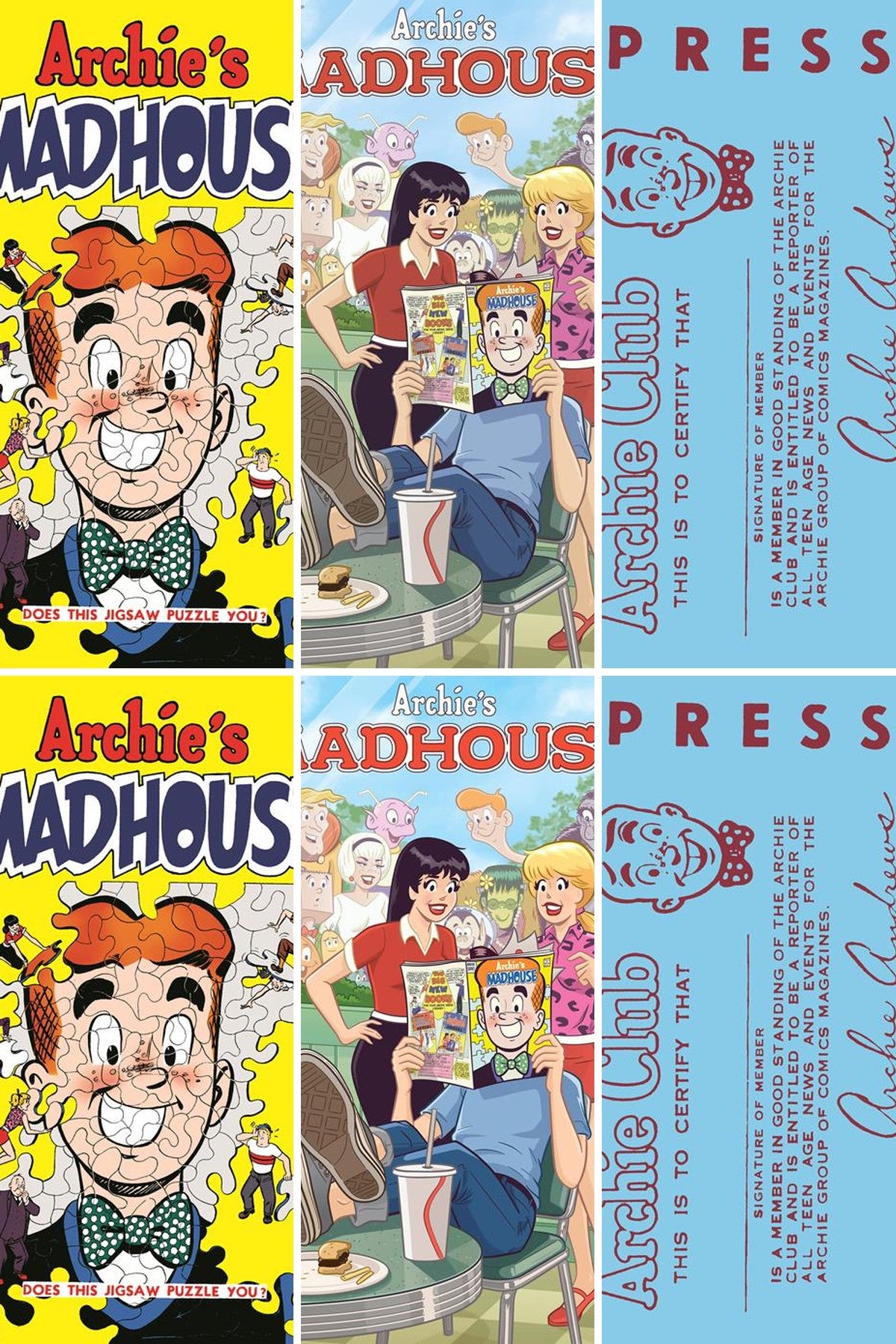Archie's Madhouse Facsimile Edition #1 cover collage