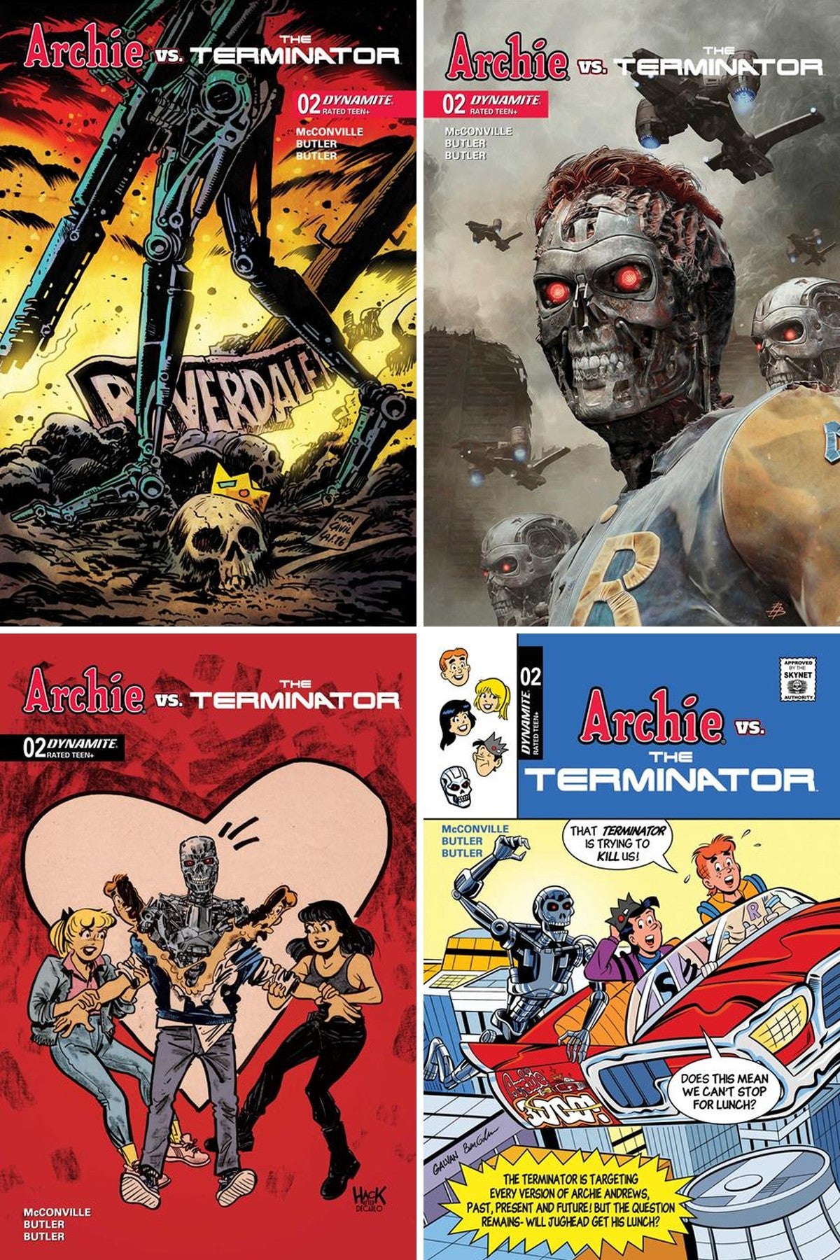 Archie Vs. The Terminator #2 cover collage