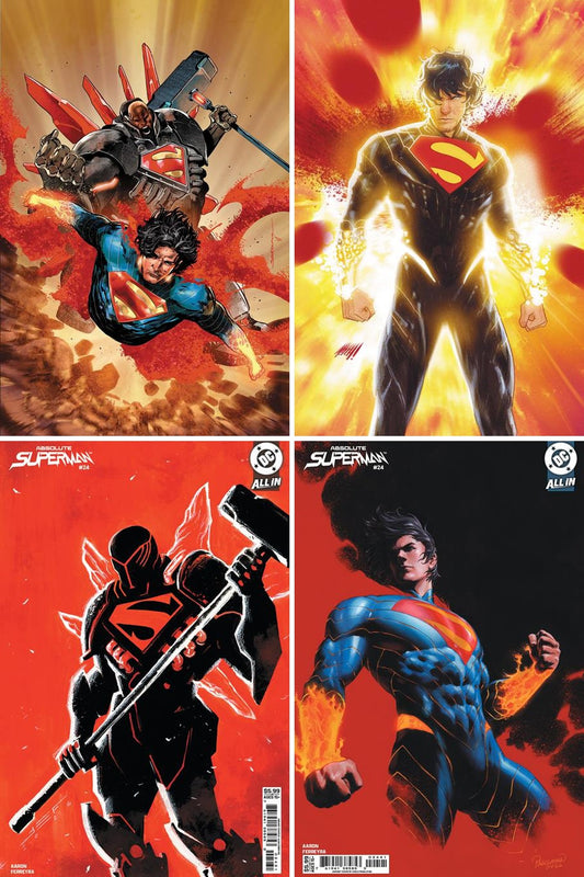 Absolute Superman #24 cover collage