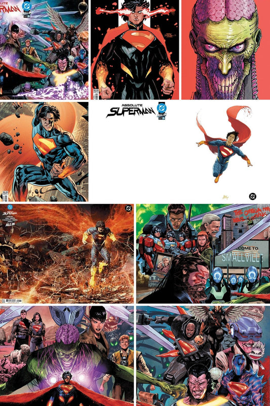Absolute Superman #25 all covers bundle collage