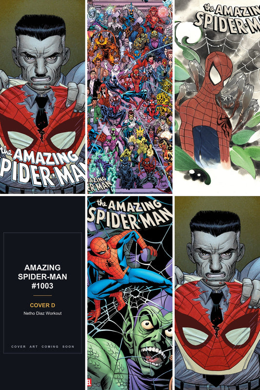 Amazing Spider-Man #1003 cover collage — Cover D art coming soon