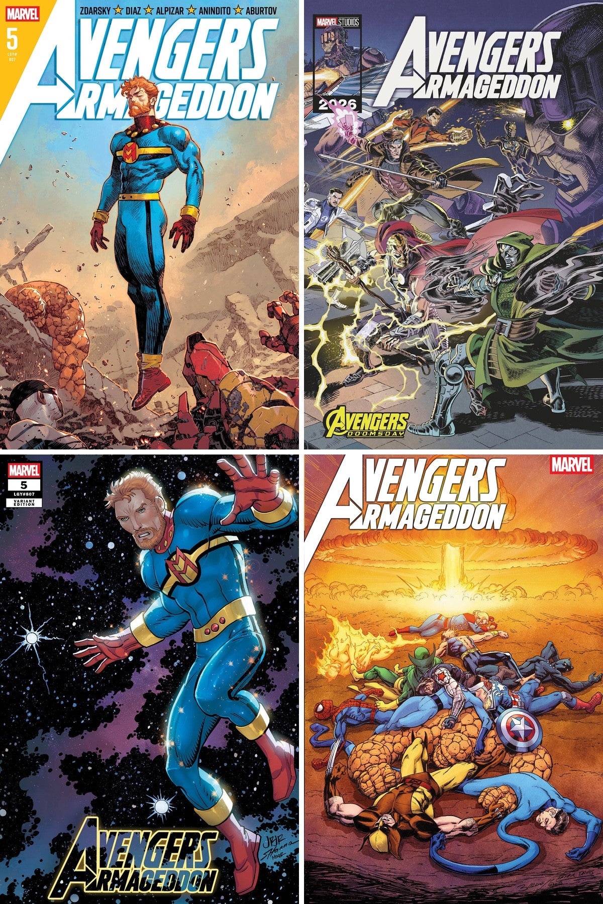 AVENGERS: ARMAGEDDON #5 cover collage