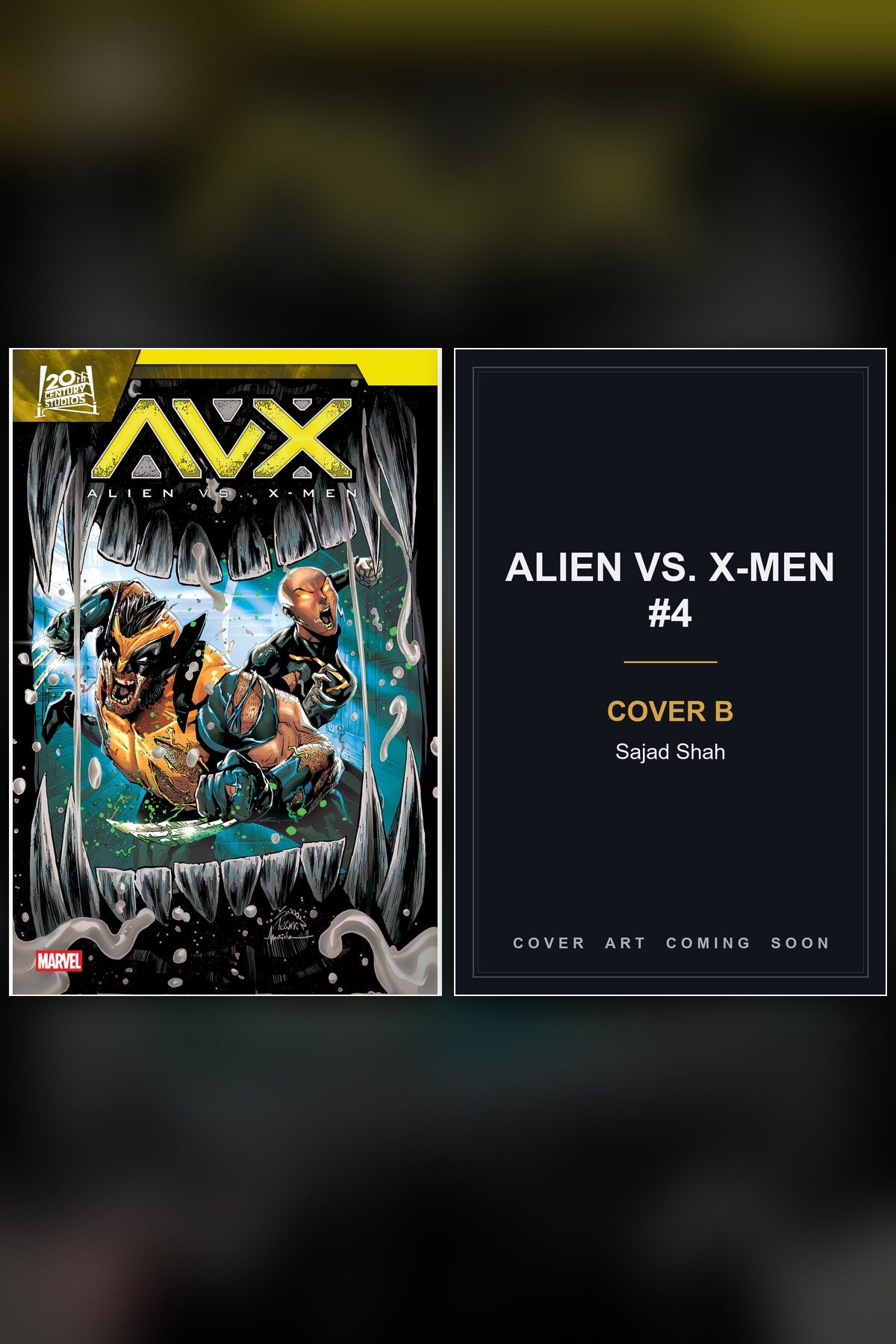 Alien vs. X-Men #4 cover collage - Cover B art coming soon