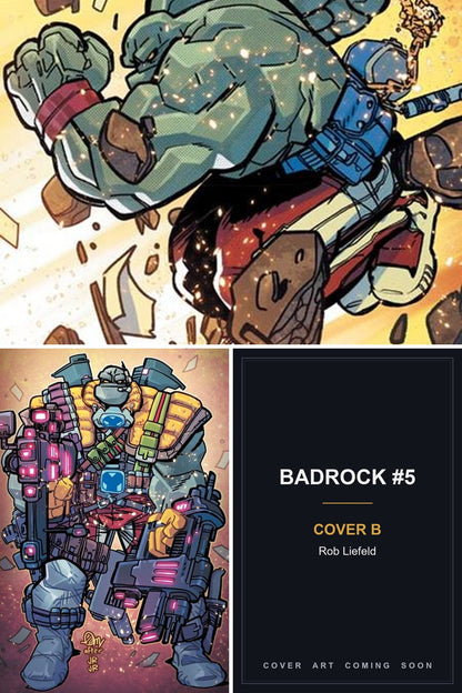 Badrock #5 cover collage - Cover B art coming soon