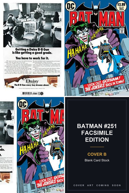 Batman #251 Facsimile Edition cover collage — Cover B art coming soon