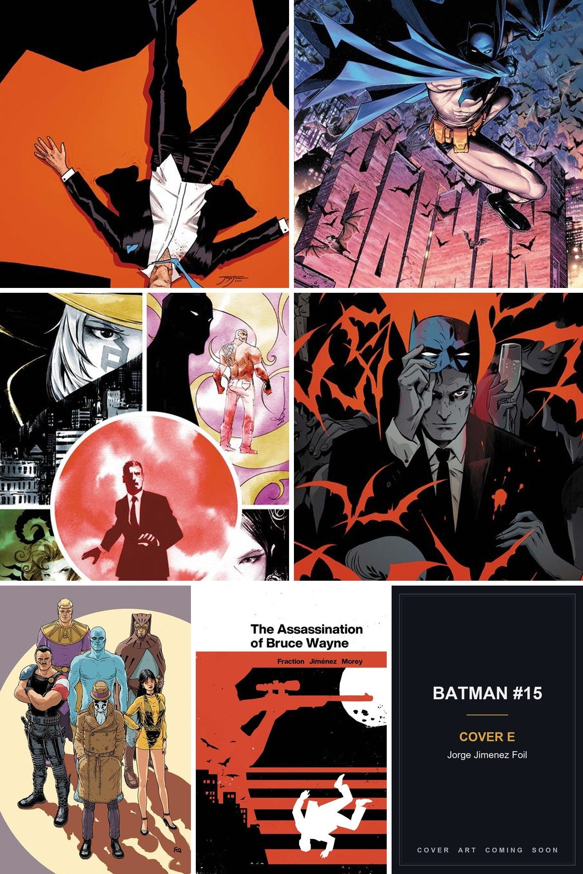 Batman #15 cover collage - Cover E art coming soon