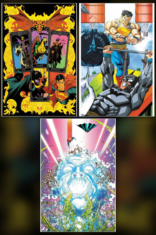 Batman/Superman World's Finest #57 cover collage