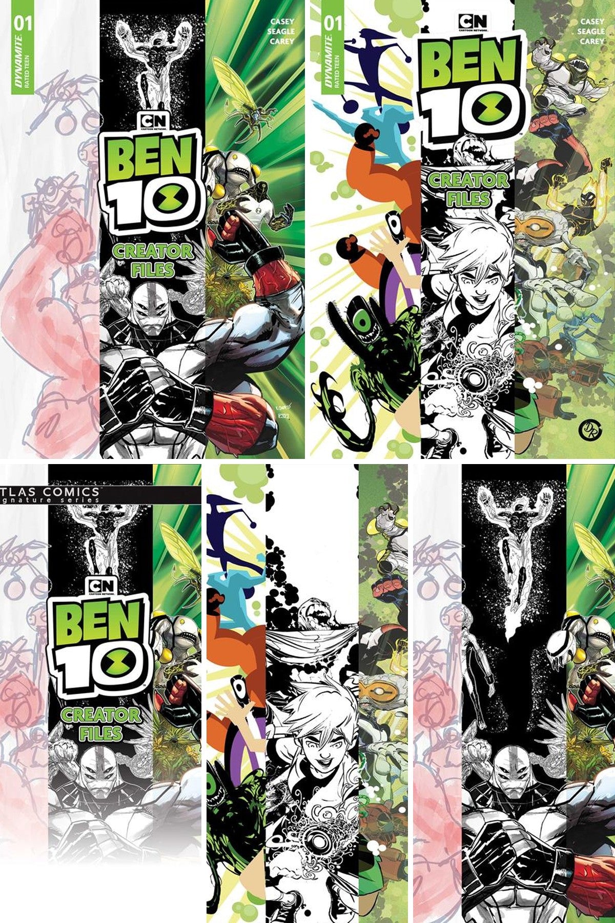 Ben 10 Creator Files #1 cover collage